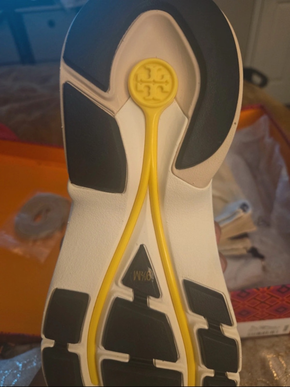 Tory Burch Black and Beige Low-Top Logo Sneakers with White Soles - Picture 2 of 8